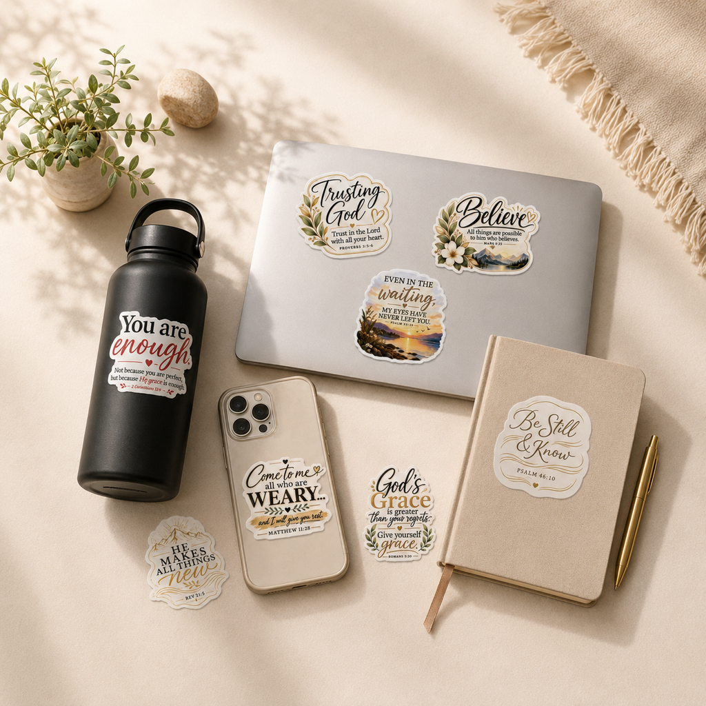 8-Piece Faith-Filled Sticker Collection