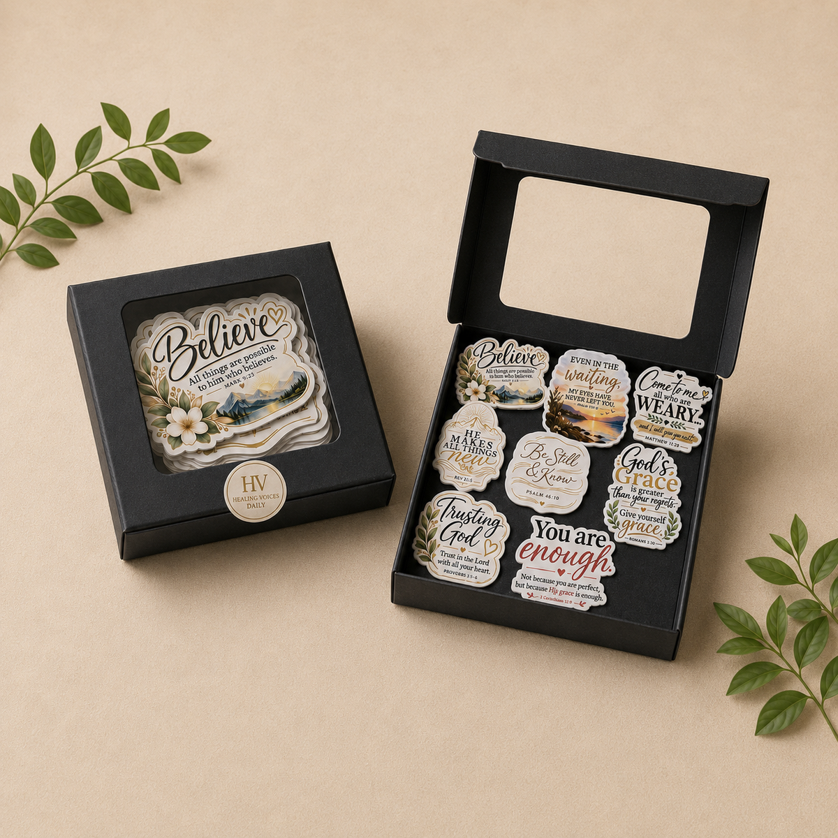 8-Piece Faith-Filled Sticker Collection